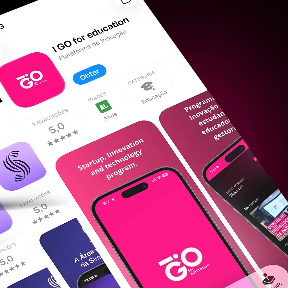 App nativo publicado na App Store e Play Store