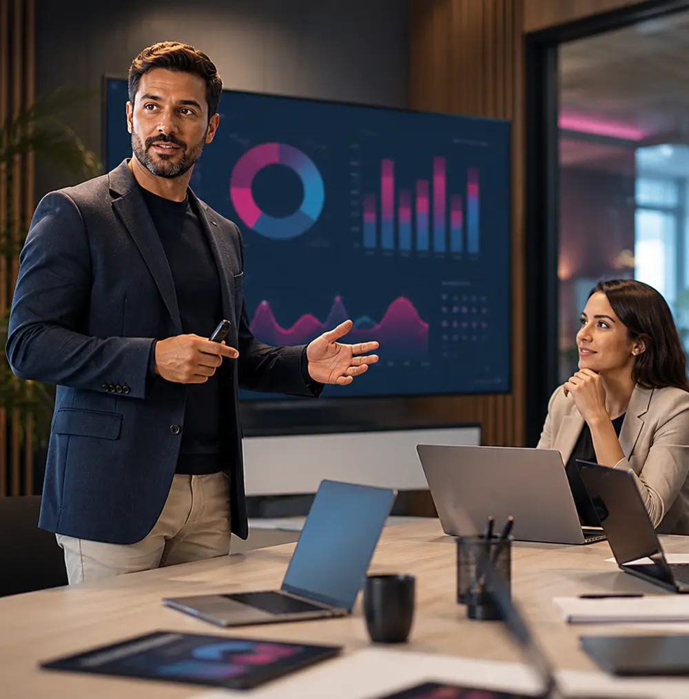 Dashboard B2B de uma operação de treinamento corporativo