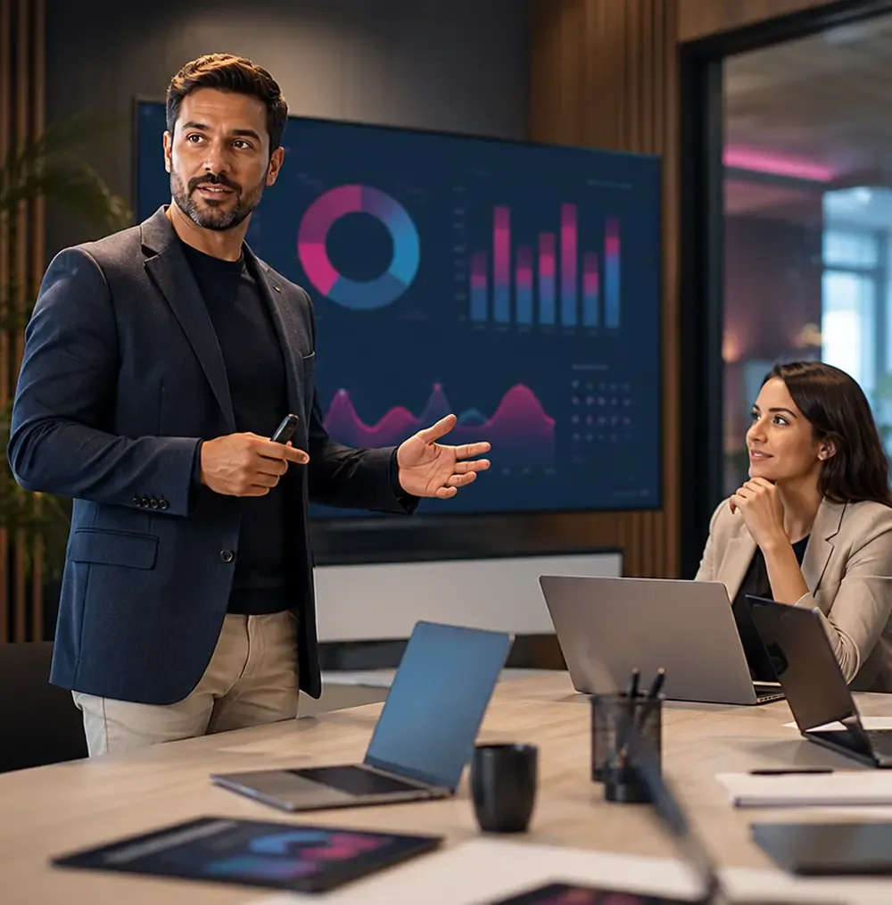 Dashboard B2B de uma operação de treinamento corporativo